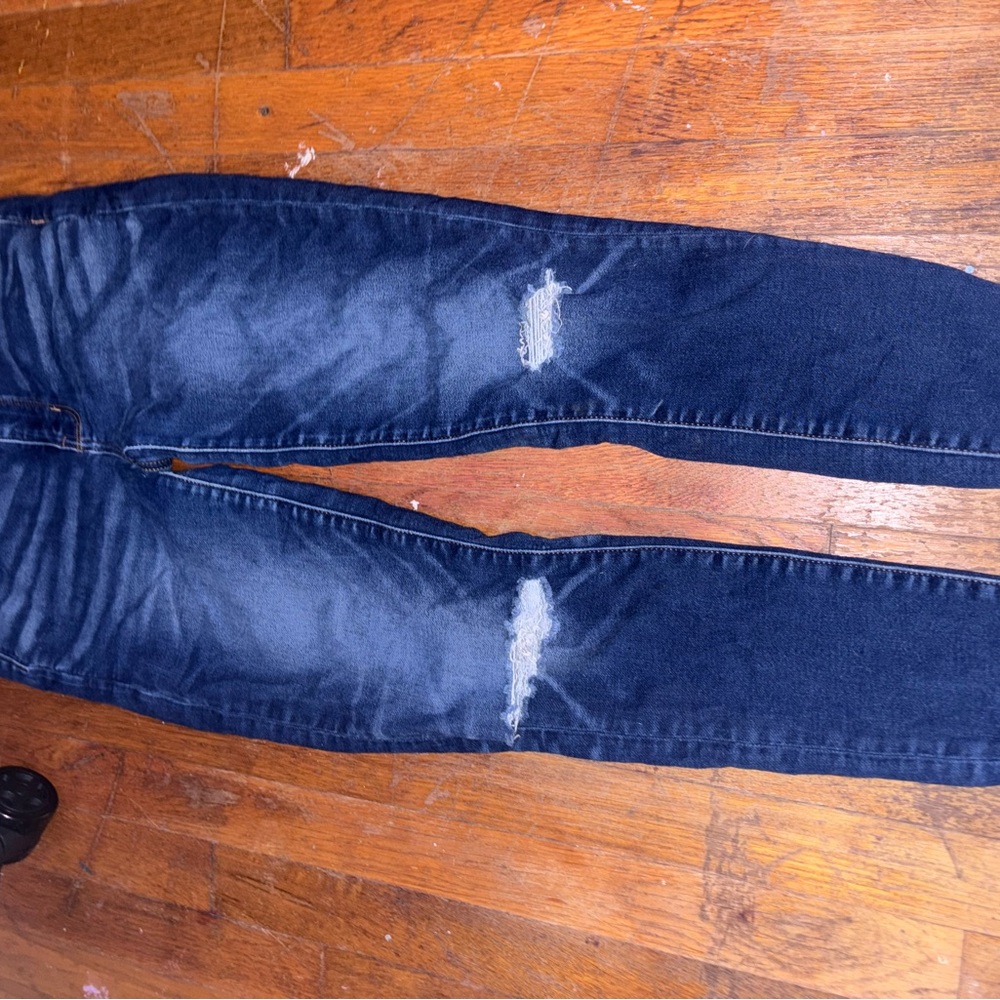 American Eagle Outfitters Men's Dark Blue Skinny Jeans